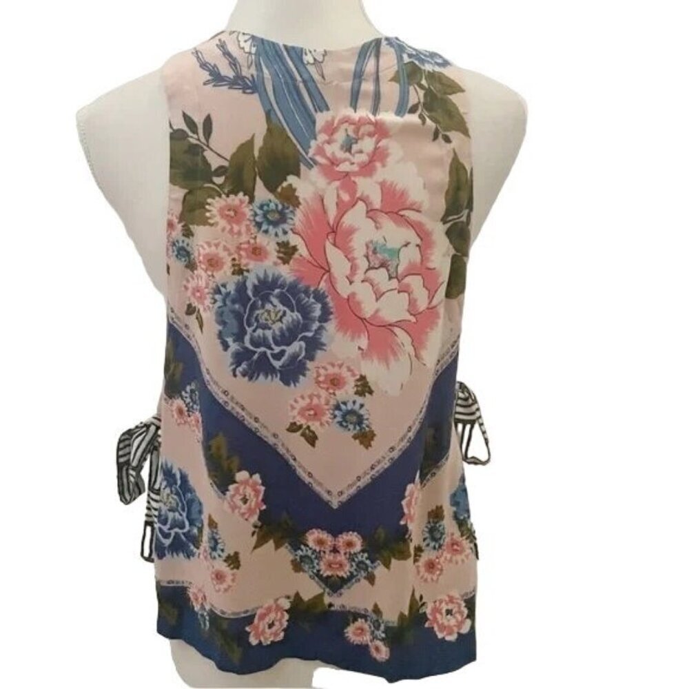 Free People Sweet Love Pastel Pink Floral Tie Side Crop Top - Picture 7 of 9